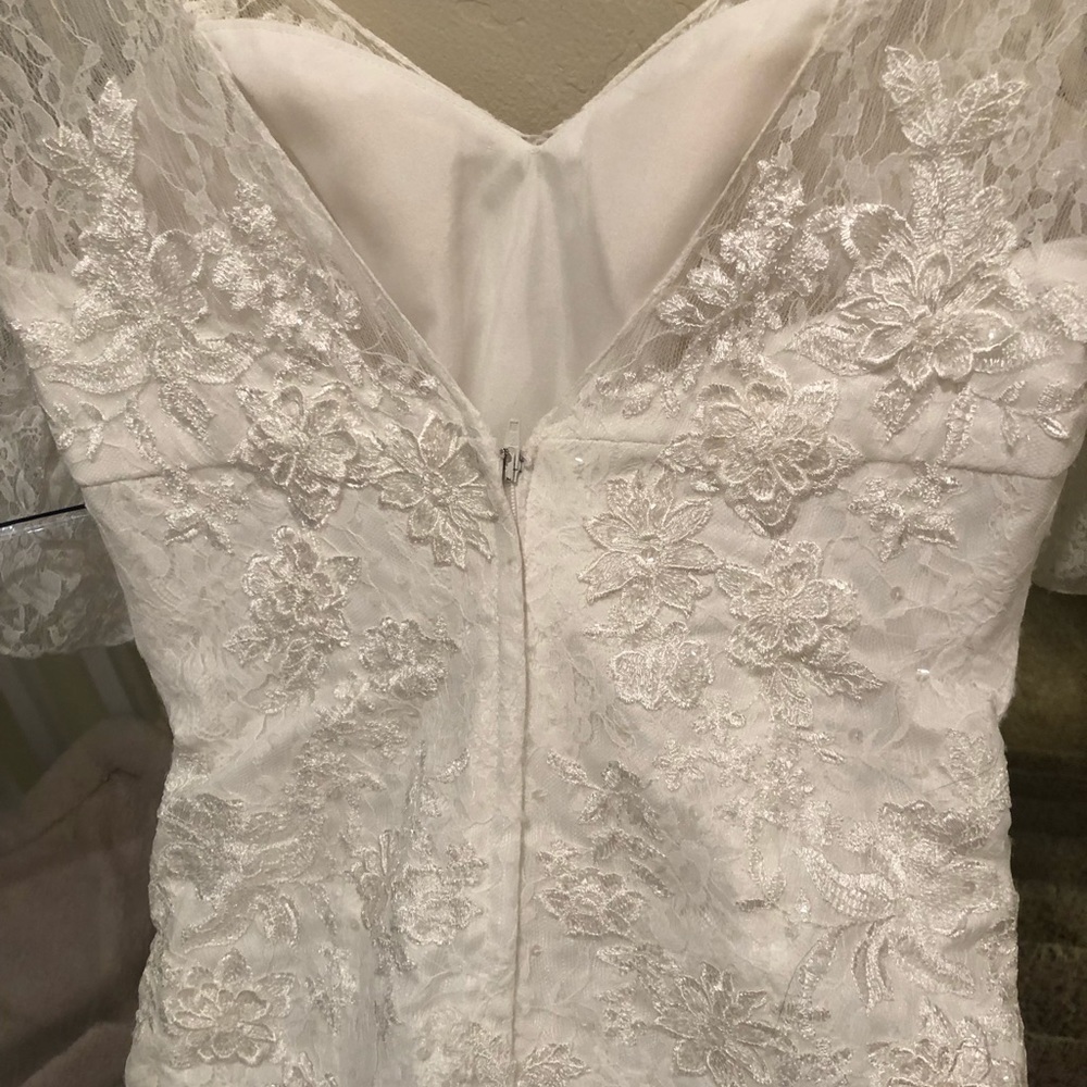 3/4 sleeve mermaid wedding dress 8P